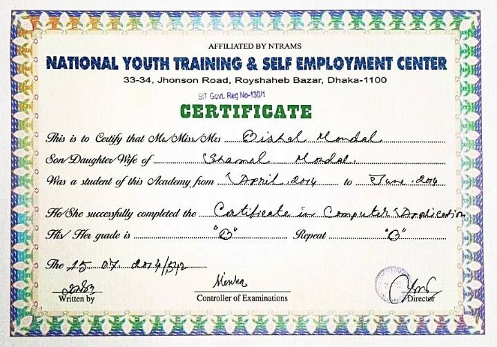 certificate 8